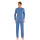 Schiesser Damen Schlafanzug lang Durchgeknöpft Interlock Jersey blau