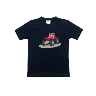 T-Shirt Stickerei roter Traktor