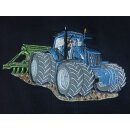 Kapuzenjacke Stickerei blauer Traktor