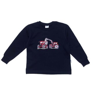Sweatshirt Stickerei Traktor rotes Gespann