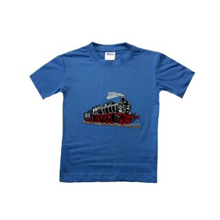 T-Shirt Stickerei Dampflok Eisenbahn Lok