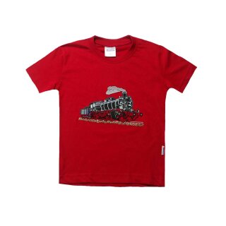 T-Shirt Stickerei Dampflok Eisenbahn Lok