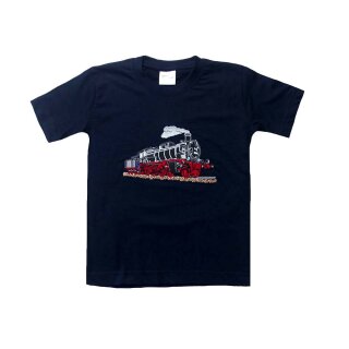 T-Shirt Stickerei Dampflok Eisenbahn Lok