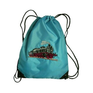 Turnbeutel Dampflok-azur