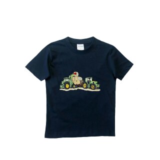 T-Shirt Stickerei Traktor Frontlader Duo