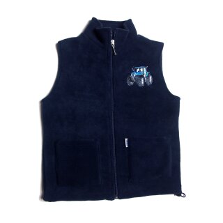 Zintgraf Fleece Weste Traktor Stickerei blauer Trecker-92