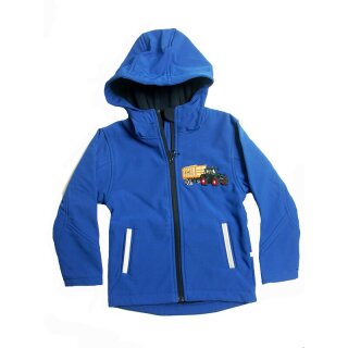 Softshelljacke Azurblau Traktor Maishäcksler-98/104