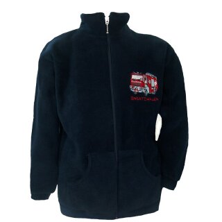 Fleece Jacke Stickerei Feuerwehr Löschzug