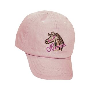 Maximo Mädchen Baseball Kappe rosa mit Stickerei Pferd 50+ UV Schutz-53/55