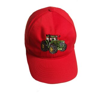Baseball Kappe Traktor grüner Trecker-rot