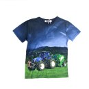 T-Shirt Traktor Ballenpresse blauer Trecker