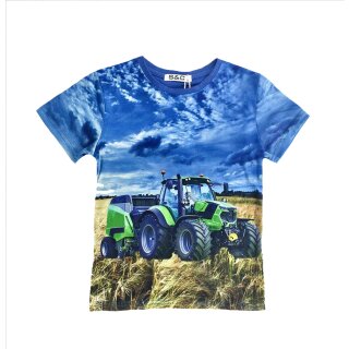 T-Shirt Traktor Ballenpresse grüner Trecker 152