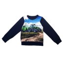 Leichtes Sweatshirt Traktor Ballenpresse Fotodruck