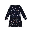 Squared & Cubed Langarm Winter Kleid Pferd  blau