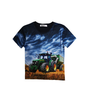 T-Shirt Traktor Anhänger grüner Trecker 92/98