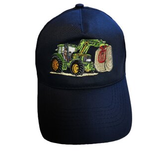 große Jungen und Erwachsene Blaue Military Kappe Cap Traktor blau