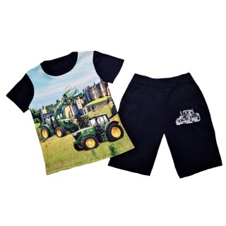 Jungen Shorty Traktor T-Shirt und Shorts JM771 