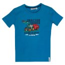 Salt and Pepper T-Shirt Traktor Stickerei blau