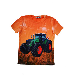 T-Shirt Traktor grün Trecker Fotodruck H-43 92/98