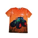 T-Shirt Traktor gr&uuml;n Trecker Fotodruck H-43 140