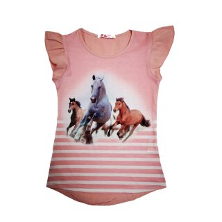 Mädchen T-Shirt Pferd Fotodruck F-15