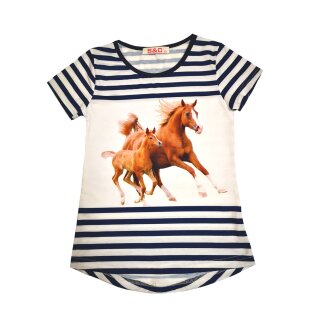 Mädchen T-Shirt Pferd Fotodruck F-13