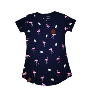 Squared &amp; Cubed  M&auml;dchen T-Shirt Flamingo T-216-Blau