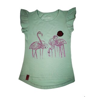 Squared & Cubed  T-Shirt Flamingo Strasssteine T-217-Mint 152/158