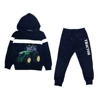S&amp;C Jungen Jogging Anzug Traktor H-144-blau