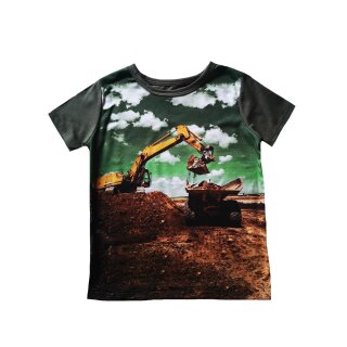 Jungen T-Shirt Bagger LKW Fotodruck B028 116