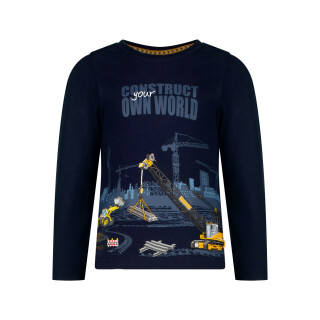 SALT AND PEPPER Langarmshirt Baustelle Bagger 104/110 Navy Blue