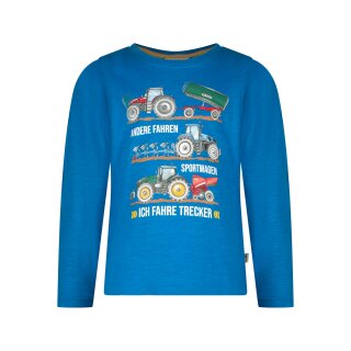 Salt and Pepper Jungen Langarmshirt Traktor Galaxy Blue 116/122