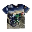 Jungen T-Shirt Motorrad Enduro Fotodruck H-322 128