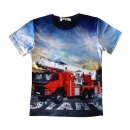 Jungen T-Shirt Feuerwehr Fotodruck H-324