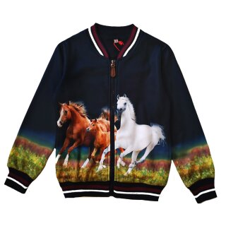 Mädchen College Jacke Pferde F-93 152