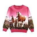 S&C Mädchen Sweatshirt Pferd Fohlen Pink F-108