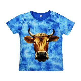 Jungen Mädchen T-Shirt Kuh Rind H-399 164
