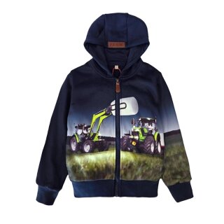 Kapuzenjacke Traktor Ballenzange Fotodruck H-482 128