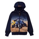 Kapuzenjacke Traktor Ballenpresse Fotodruck H-485 116