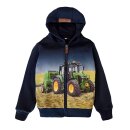 Kapuzenjacke Traktor Ballenpresse Fotodruck H-473 128