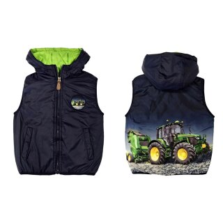 Weste mit Kapuze Traktor Rücken Fotodruck H-492 140