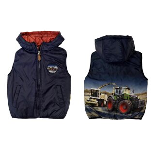 Weste mit Kapuze Traktor Rücken Fotodruck H-493 152