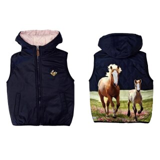 Weste mit Kapuze Pferd Fohlen Rücken Fotodruck F-123 152
