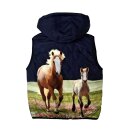 Weste mit Kapuze Pferd Fohlen Rücken Fotodruck F-123 152