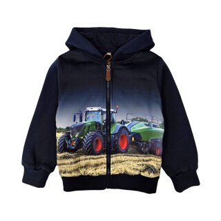 Kapuzenjacke Traktor Ballenpresse Fotodruck H-467 152